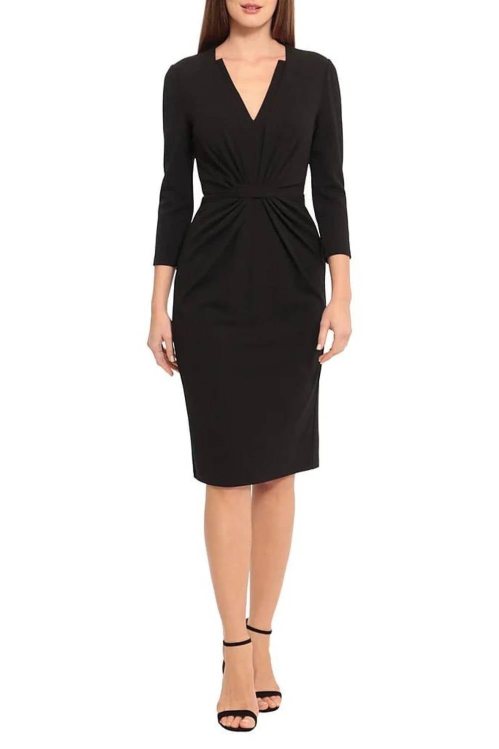 Maggy London - Gathered Pleated Waist Sheath Dress