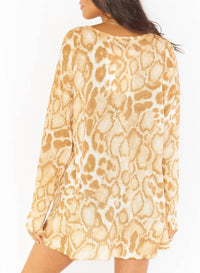 Show Me Your Mumu CLIFFSIDE SWEATER in sandy cheetah - women's sweater - alternate view