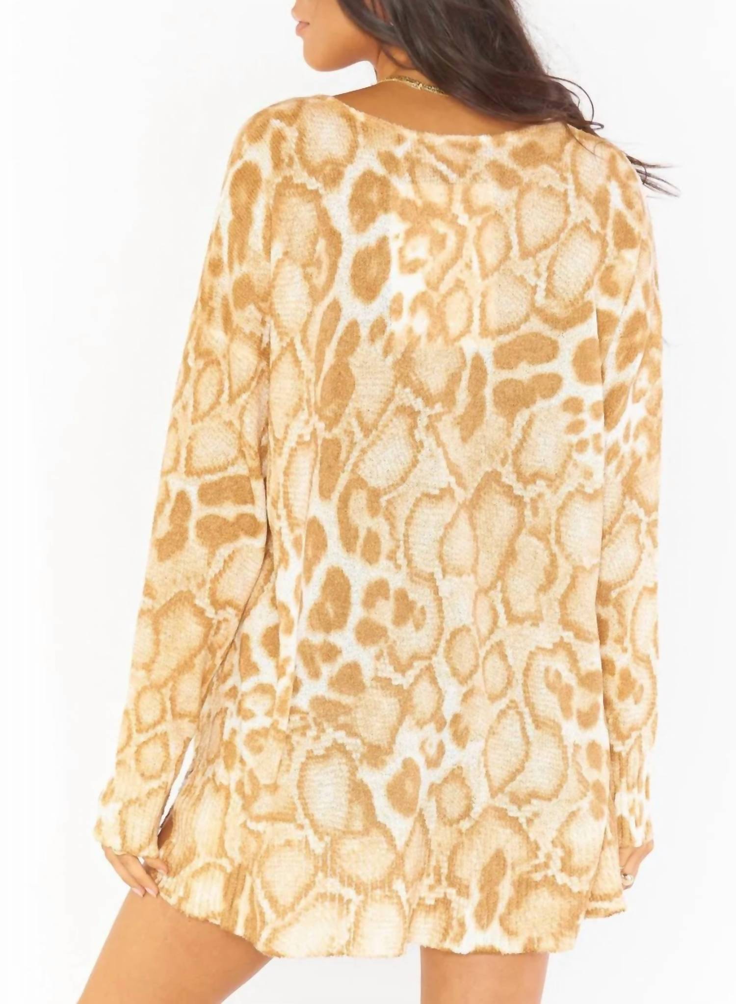 Show Me Your Mumu CLIFFSIDE SWEATER in sandy cheetah - women's sweater - alternate view