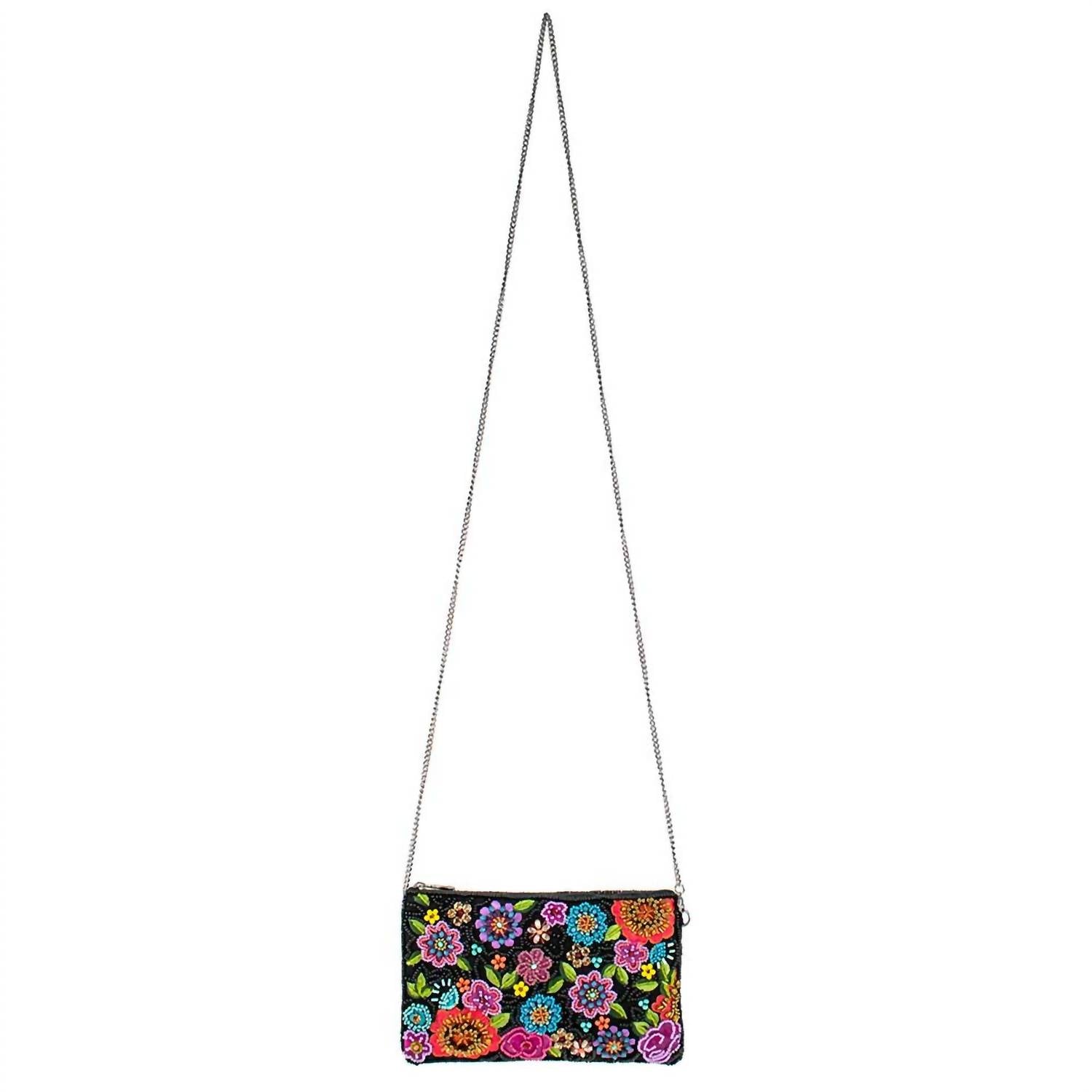 Mary Frances - Women's So Sweet Beaded Floral Crossbody Phone Bag