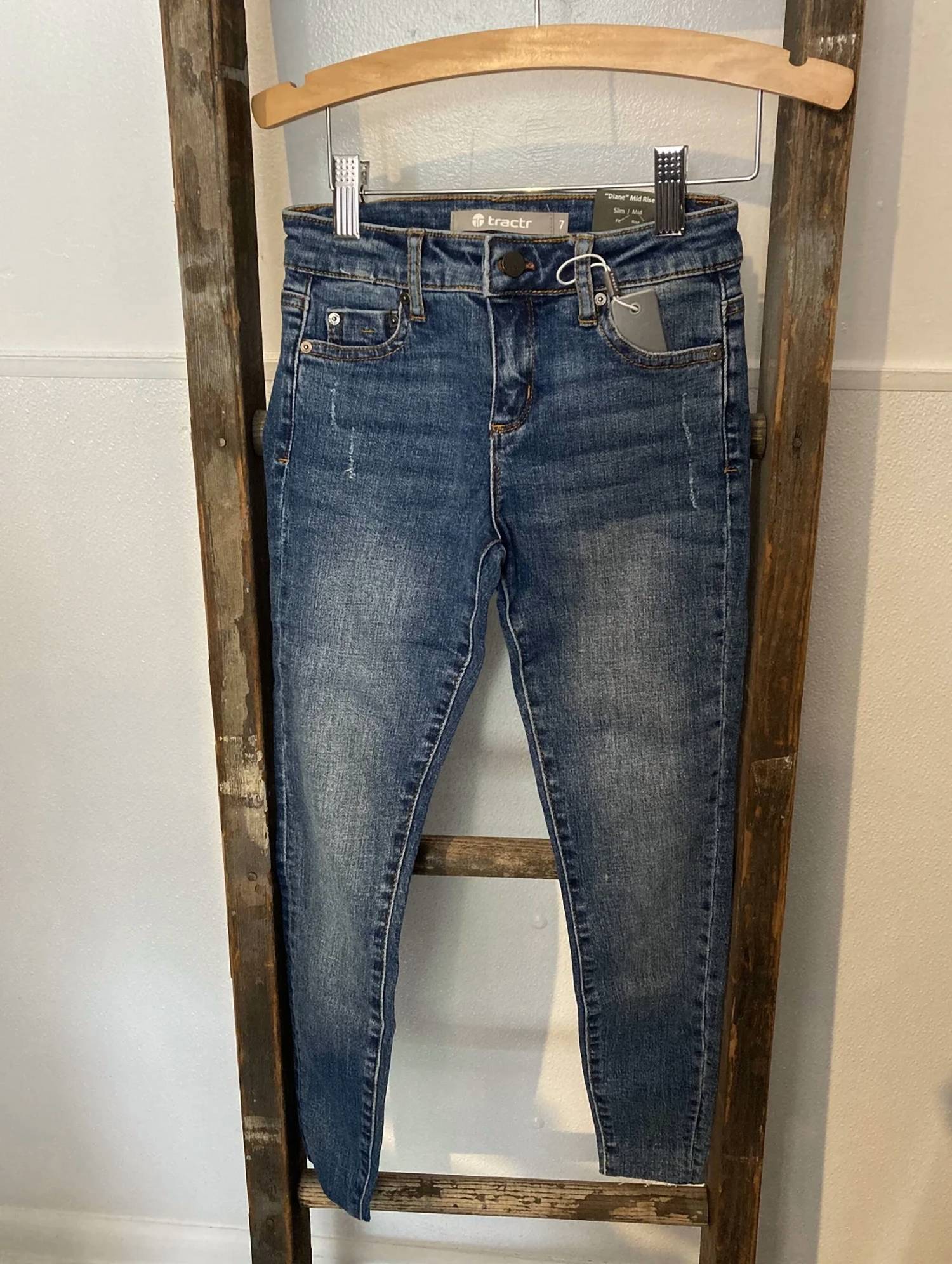 Tractr - Girl's Diane Mid Rise Skinny Jean