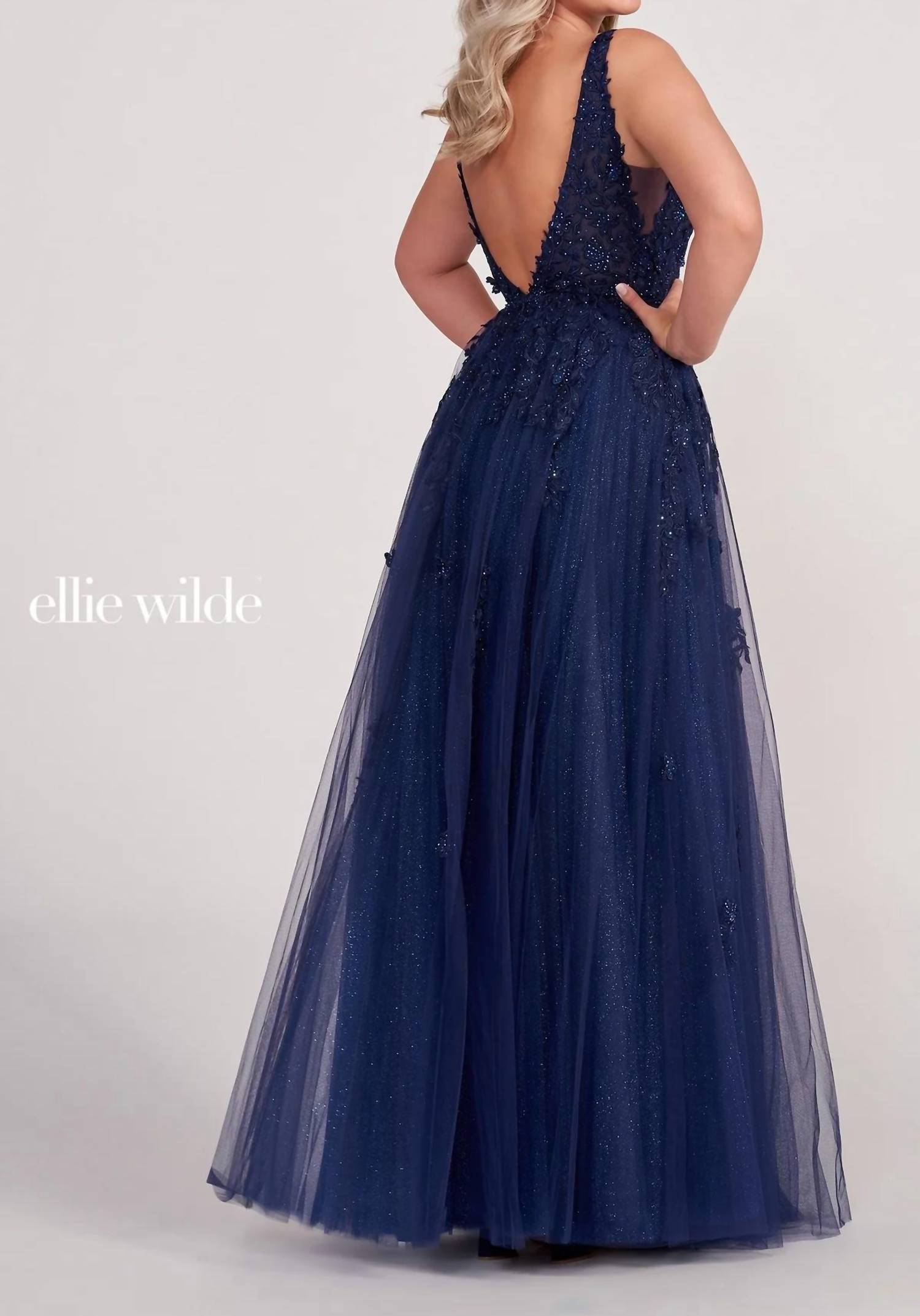 Ellie Wilde - Side-slit Long Prom Ball Gown
