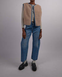 B Sides - Reversible Reworked Vintage Denim And Sherpa Vest