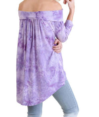 Umgee - Tie Dye Off The Shoulder High Low Tunic