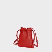 Lemiz - Women's Mini Bowie Drawstring Crossbody Leather Bag