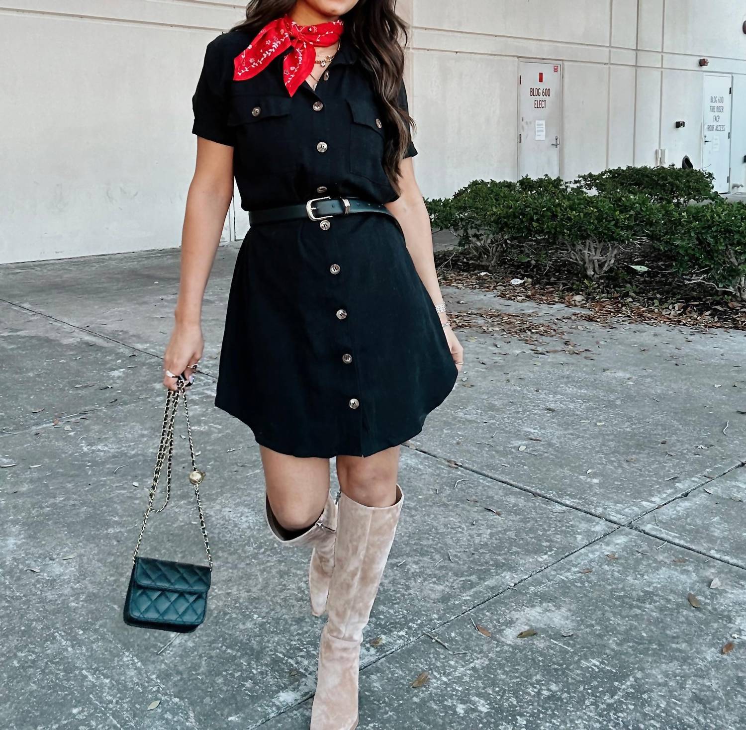 Blu Pepper - Belted Dress