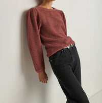 Nation LTD Etta Lace Popover Top in stallion - women's long sleeve top - view 4