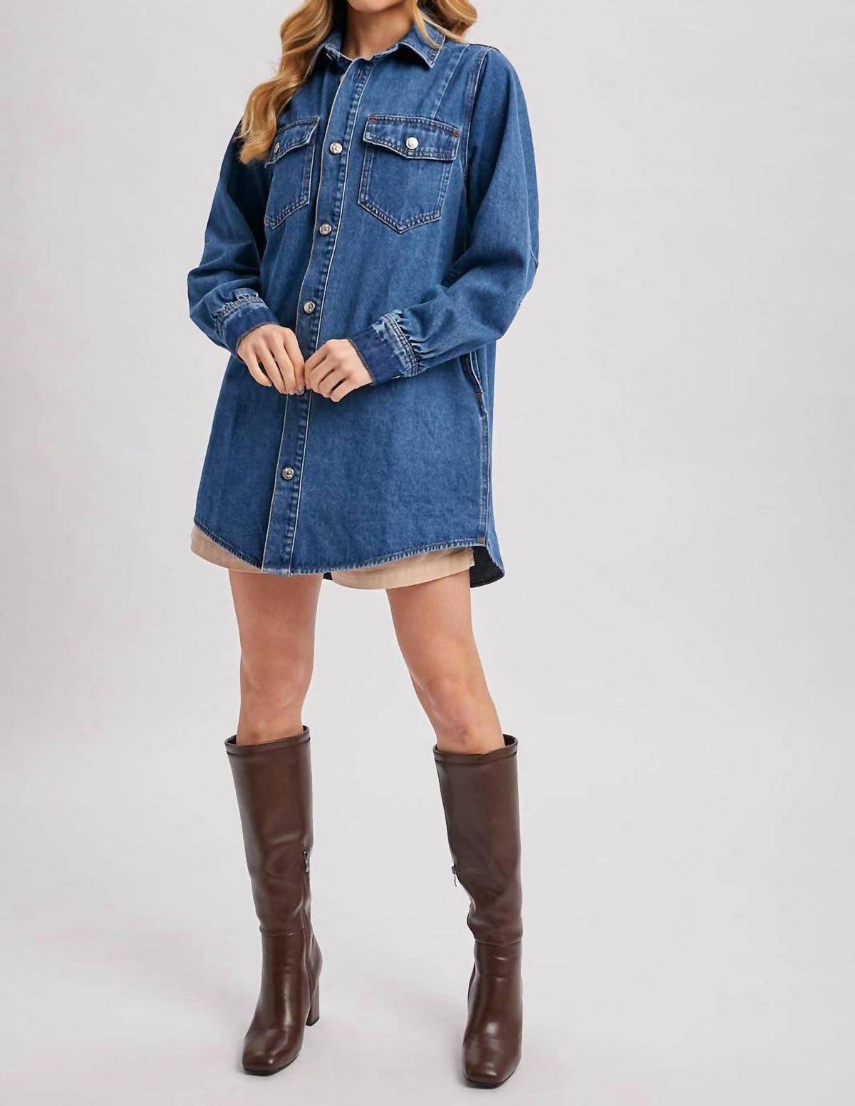 Bluivy - Denim Button Down Shirt