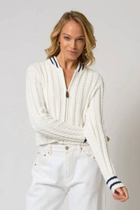 Central Park West - Coen Cable Zip Up Bomber Jacket