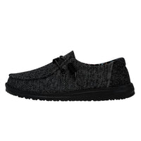 HEY DUDE Women's Wendy Sox Shoe in micro total black - women's sneaker
