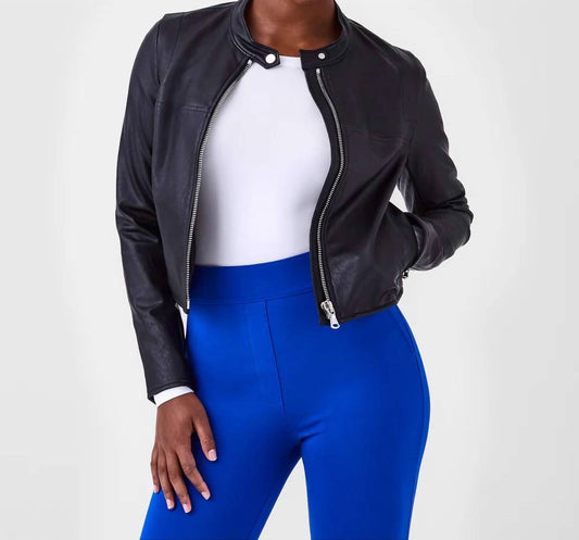 Spanx - Leather-Like Moto Jacket