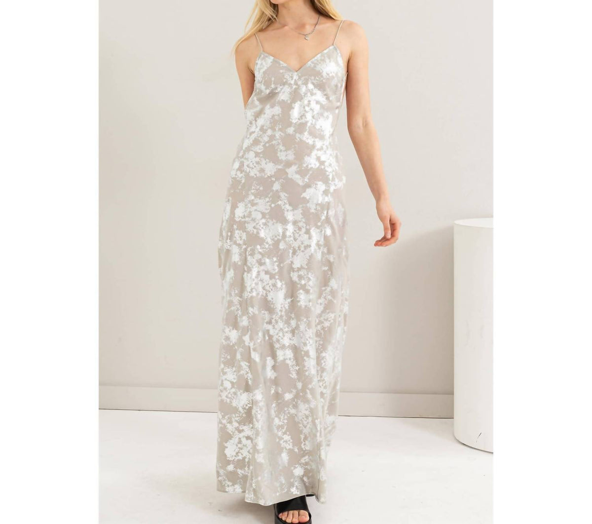 Hyfve - Foil Print Maxi Slip Dress