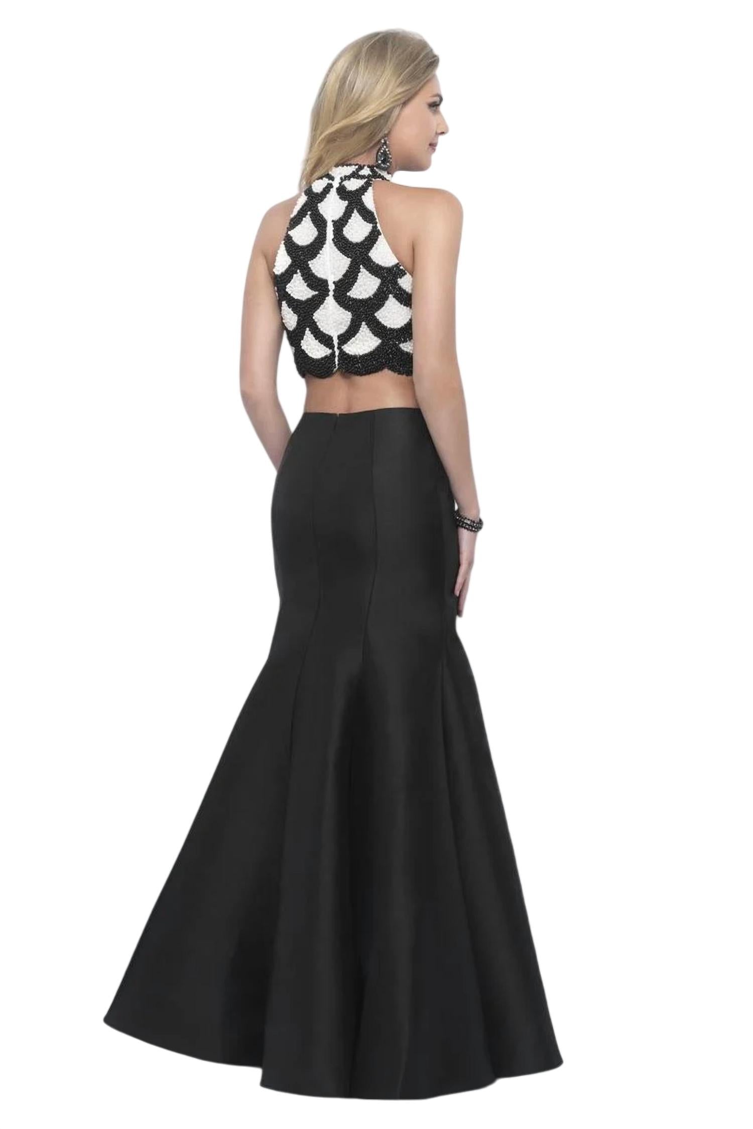 Blush Prom - Beaded Scallop Two Piece Prom Dress