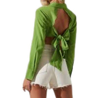 Astr - Romilda Button Up Open Back Top