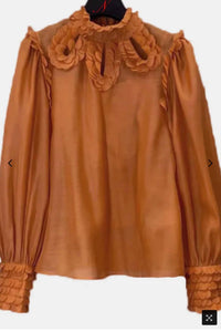 N By Nancy - Decorative Collar & Cuff Sleeve Top