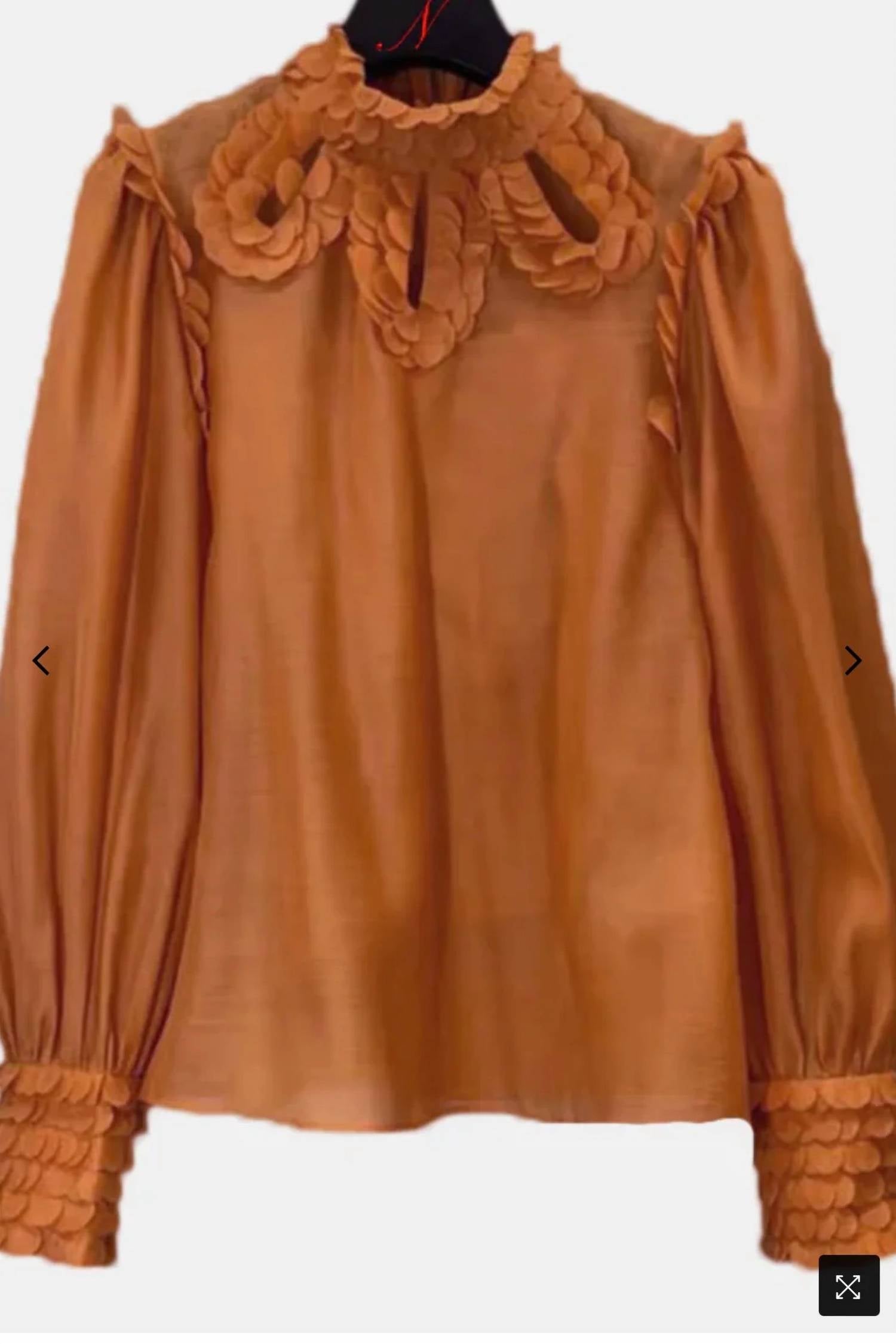 N By Nancy - Decorative Collar & Cuff Sleeve Top