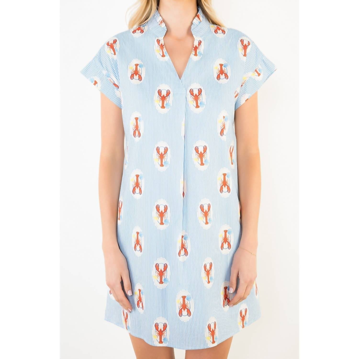 Thml - Striped Lobster Print Mini Dress