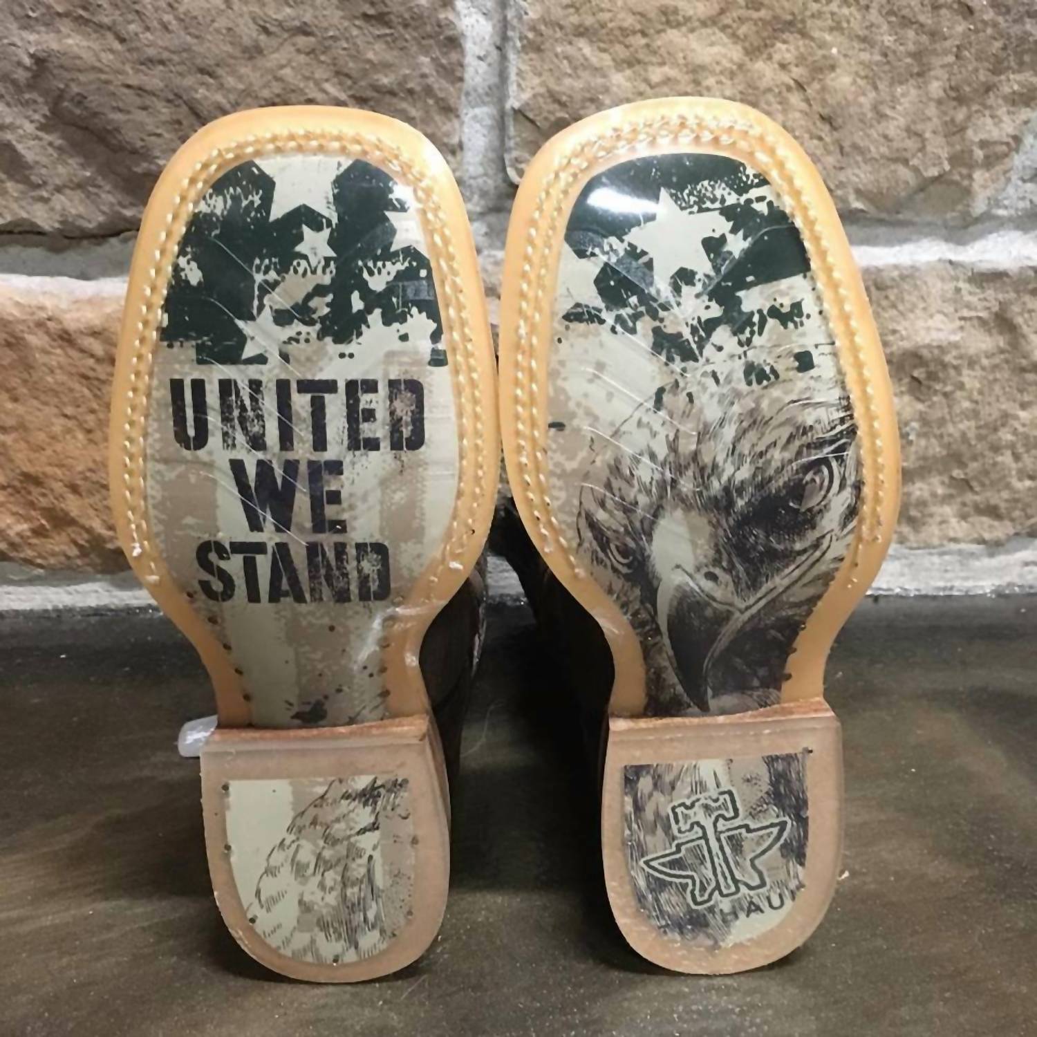 Tin Haul - Men's Sergeant At Arms Screaming Eagle Square Toe Cowboy Boot