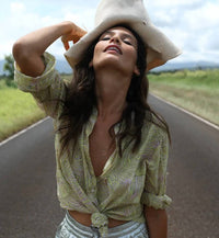 Samudra - Women's Frond Button Up Shirt