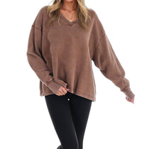 Hyfve - Urban Fade Oversized V-Neck Sweatshirt