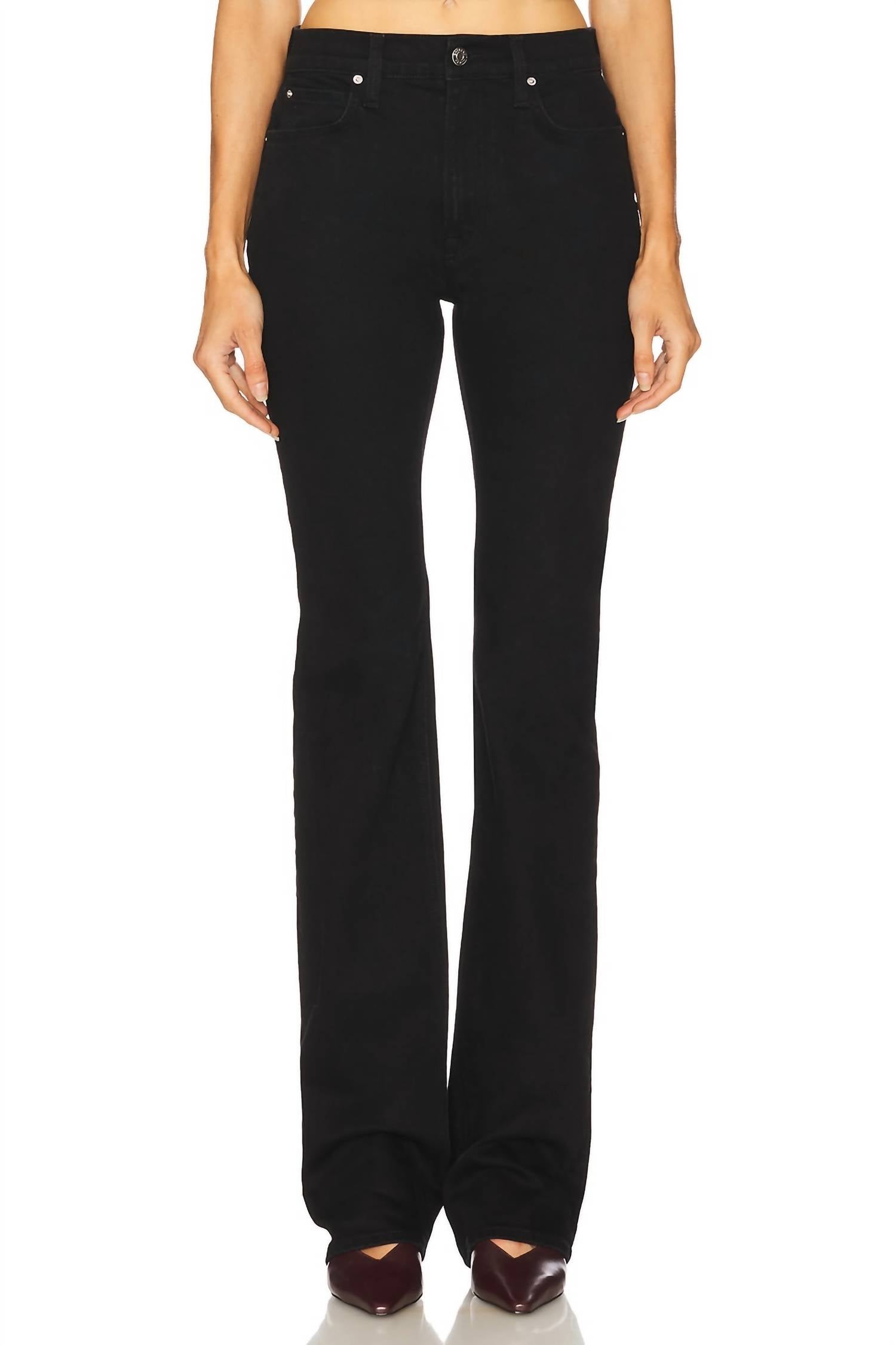 GRLFRND Women's Remy Slim Boot Cut Jean in black - women's jeans