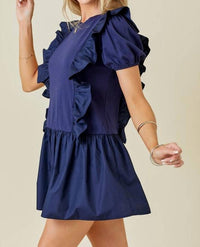 Day + Moon - Drop Waist Mini Dress
