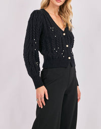 Sadie & Sage - Pearl Embellished Cardigan