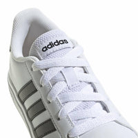 adidas Kid's Grand Court 2.0 Tennis Shoe in white black - kids' sneaker - alternate view