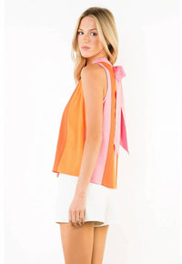 Thml - Sorbet Bow Sleeveless Top