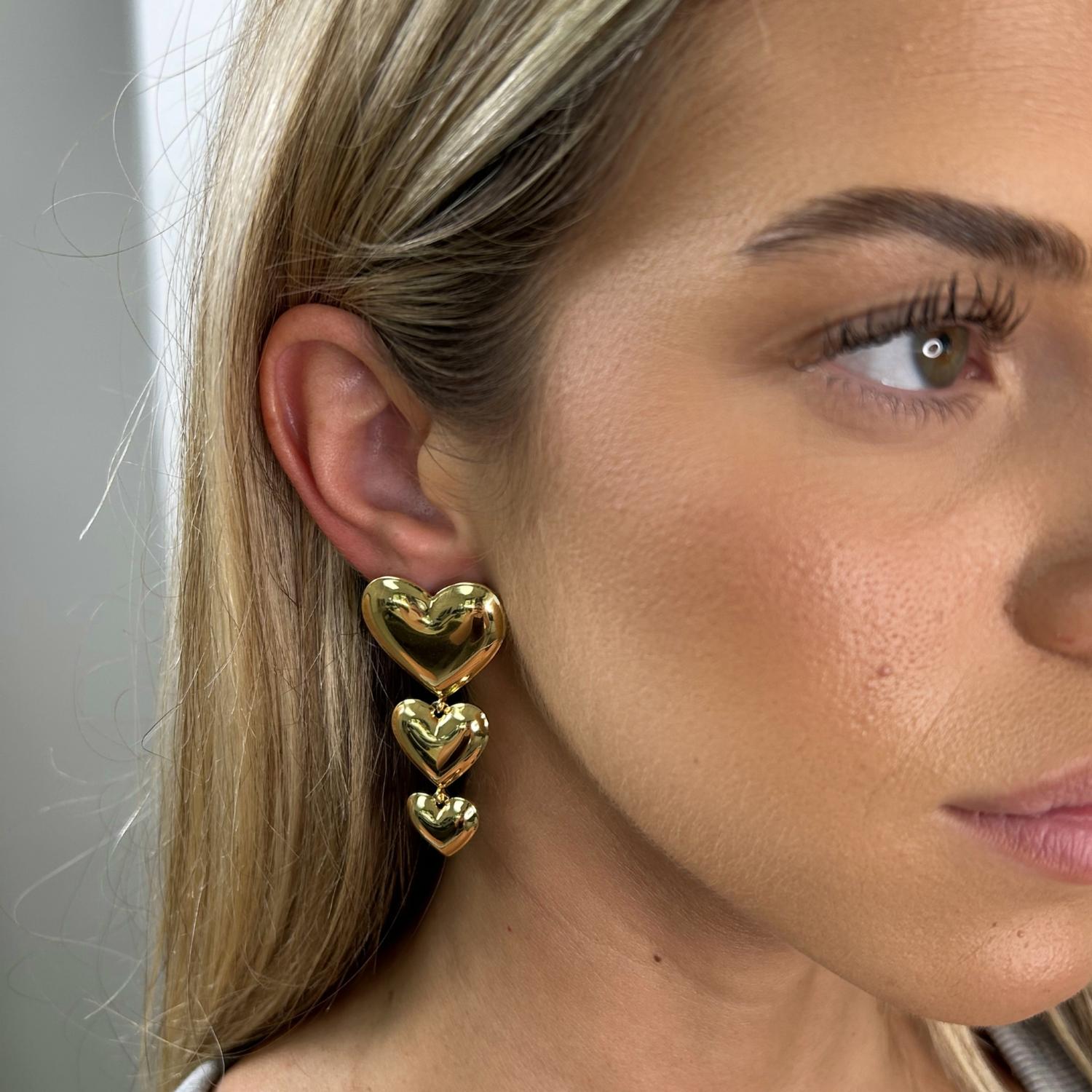Sahira Jewelry Design - Women's Tori Heart Drop Earring