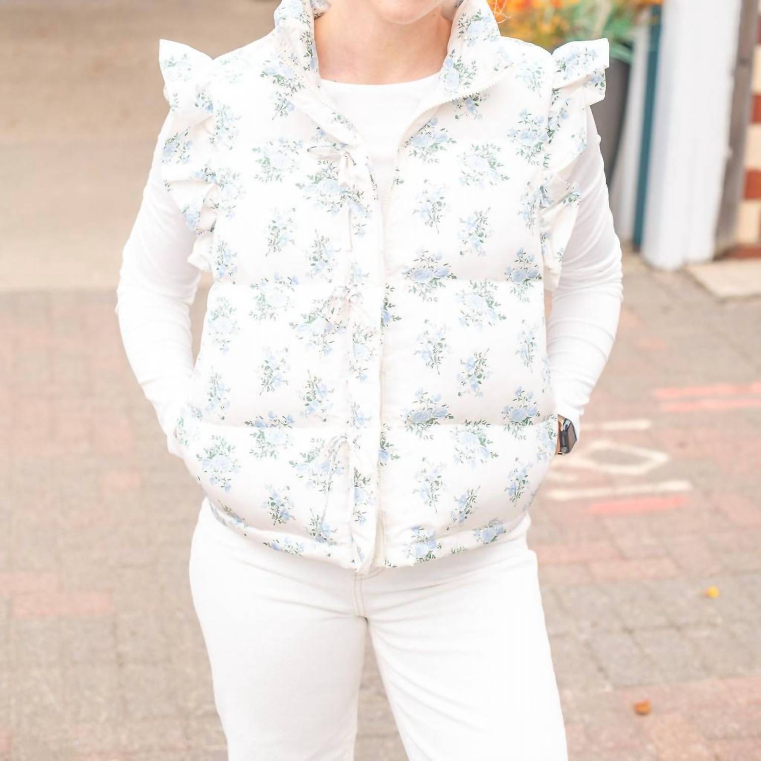 Very J - Women's Floral Vest