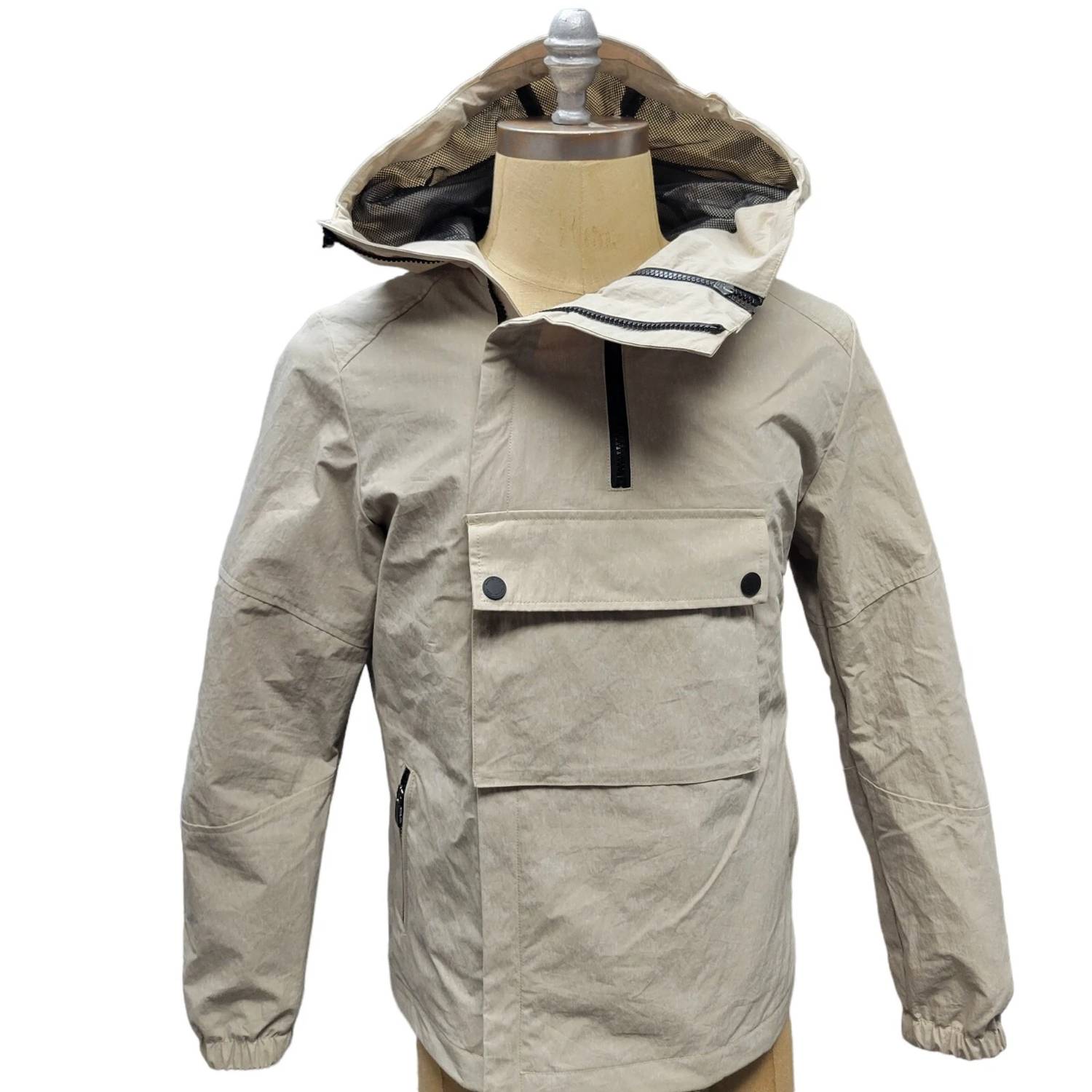 Michael Kors - Crinkled Woven Hoodie Cargo Jacket