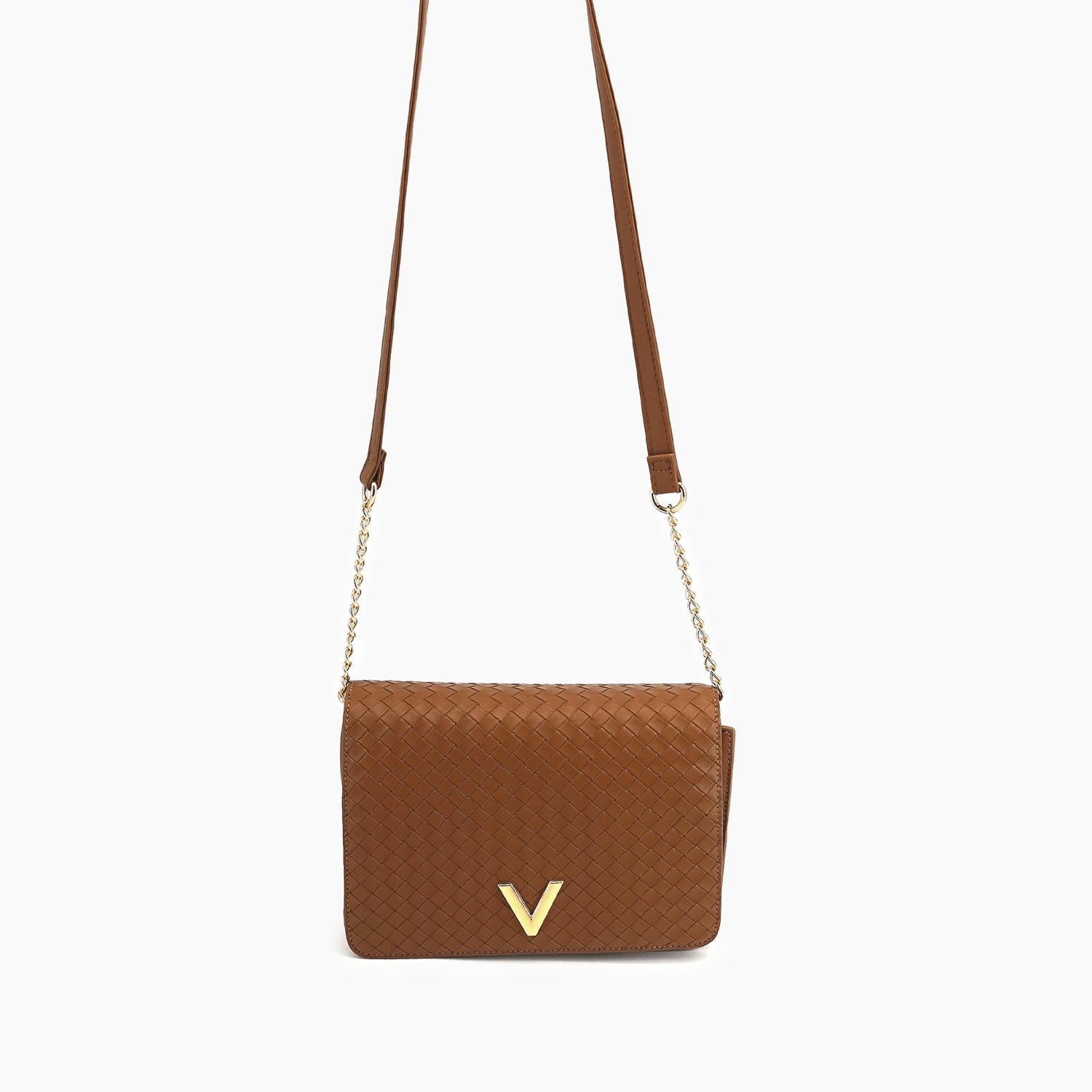 Like Dreams - Women's Haven Flap Vegan Woven Crossbody Bag