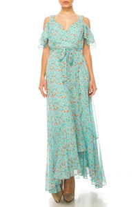 Maison Tara - Floral Off The Shoulder Strap Dress