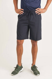Mono B - Active Drawstring Shorts with Zippered Pouch