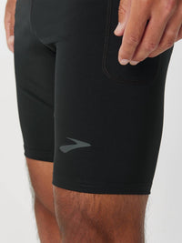 BROOKS Men's Source 9" Short Tight in black - men's shorts - alternate view