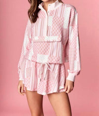 Rareraw - Blush Patchwork Skort Set