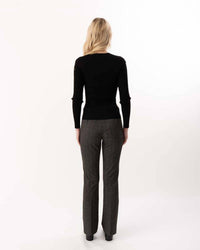 Elliott Lauren Hot Line Pinstripe Pull on pant in multi - women's pants - alternate view
