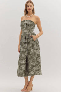 Entro - Strapless Midi Dress