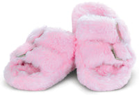 Iscream - Girl's Furry Buckle Slippers