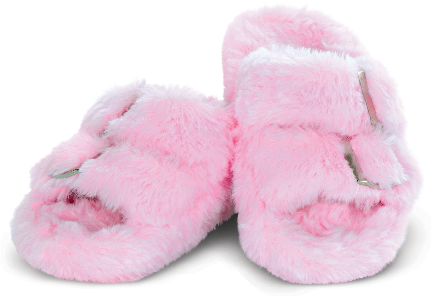 Iscream - Girl's Furry Buckle Slippers