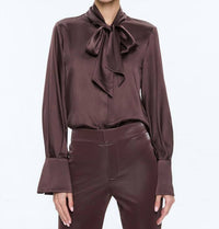 Alice + Olivia - Lloyd Slit Sleeve Button Down Blouse