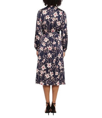 Long Sleeve Wrap Midi Dress