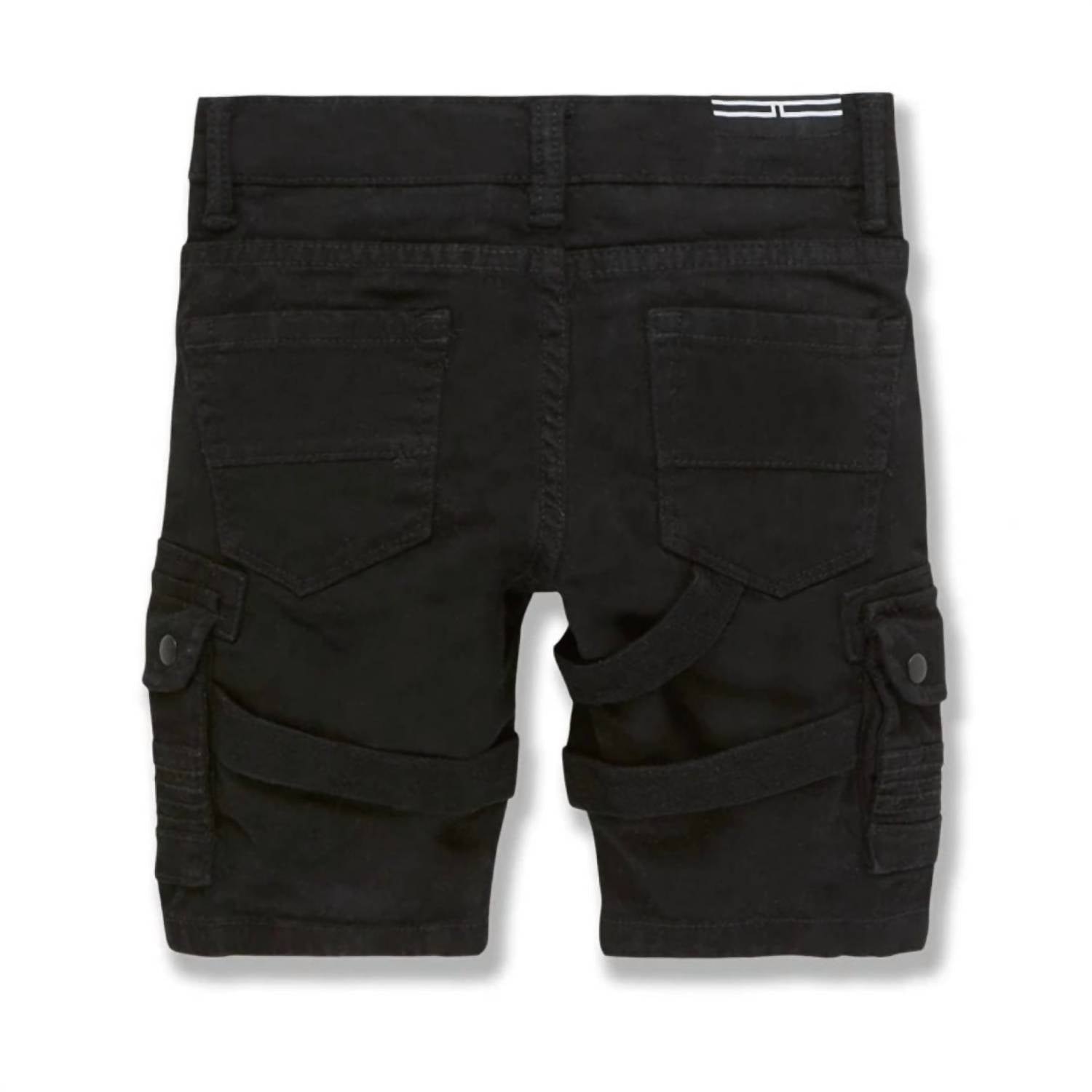 JORDAN CRAIG Boy's Cairo Cargo Shorts in black - kids' shorts - detail view