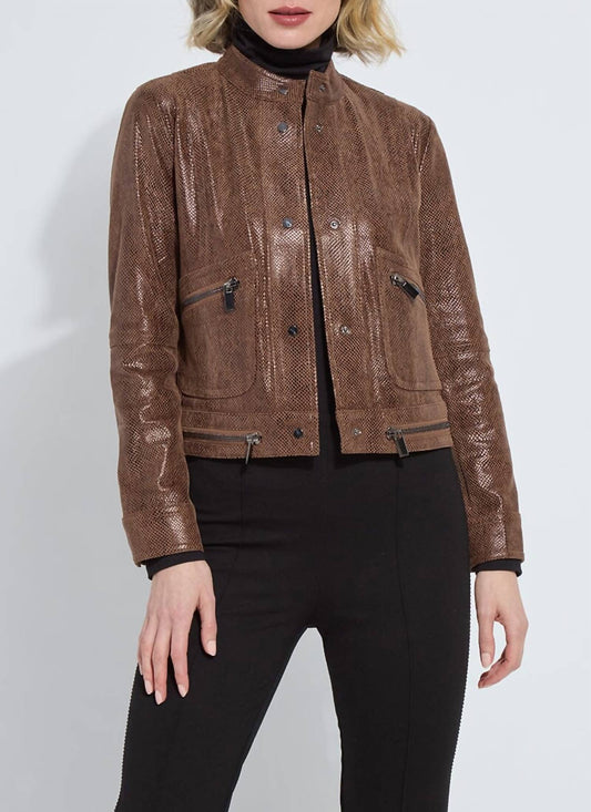 Lysse - Porter Foil Vegan Suede Moto Jacket