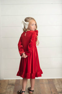 Adorable Sweetness - Girls Velvet Dress