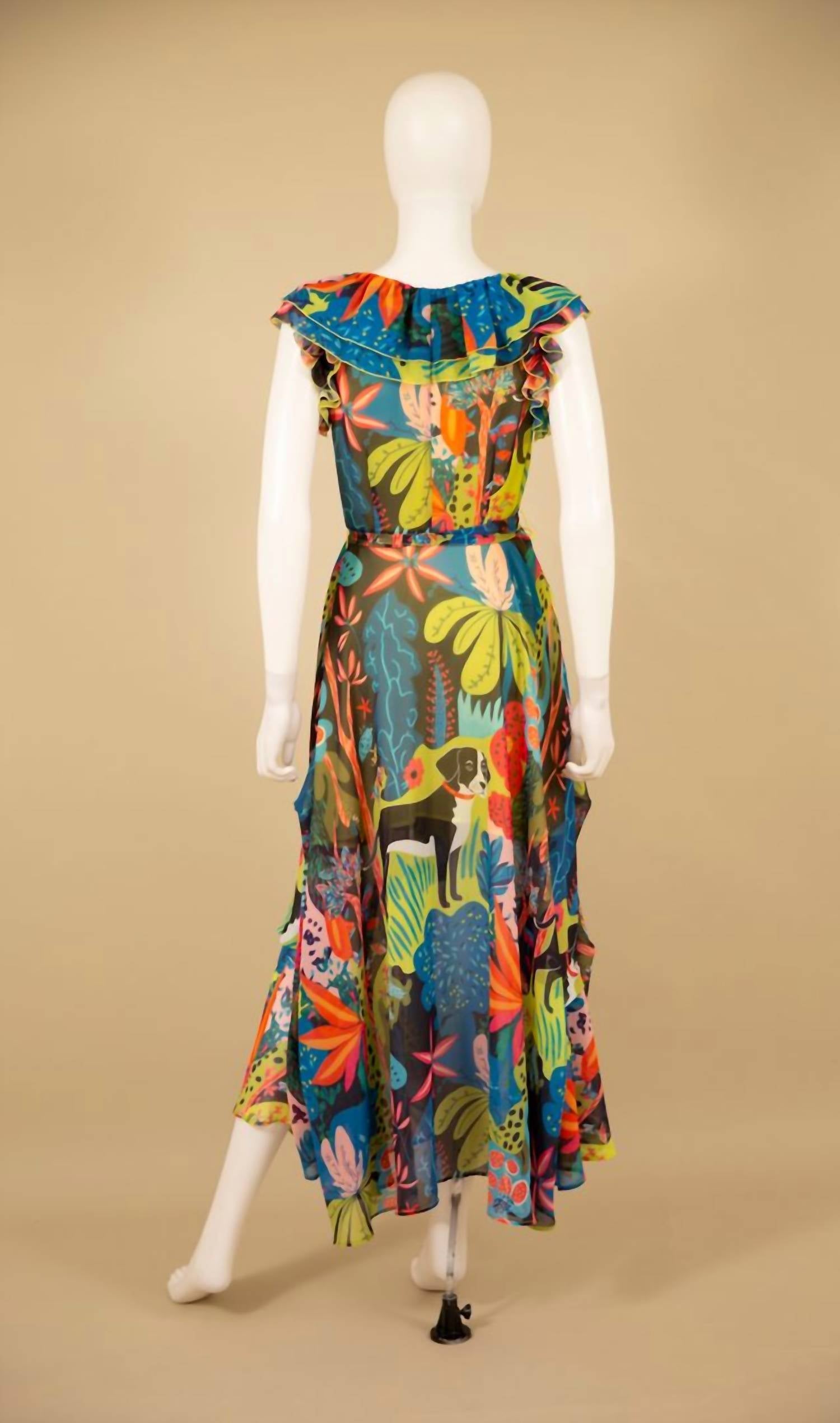 Samuel Dong - Georgette Ruffle Dress