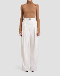 Victoria Beckham - Fresh Wool High Waisted Cinched Trouser