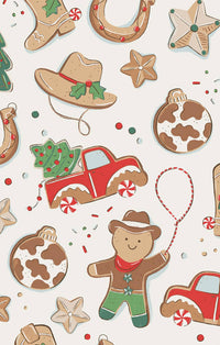 Angel Dear - Boy's Cowboy Christmas Bamboo 2 Way Zipper Footie