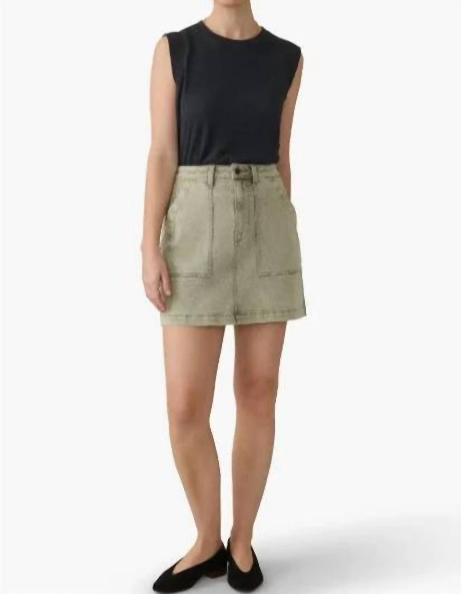 Faherty - Ava Sunwashed Denim Utility Skirt